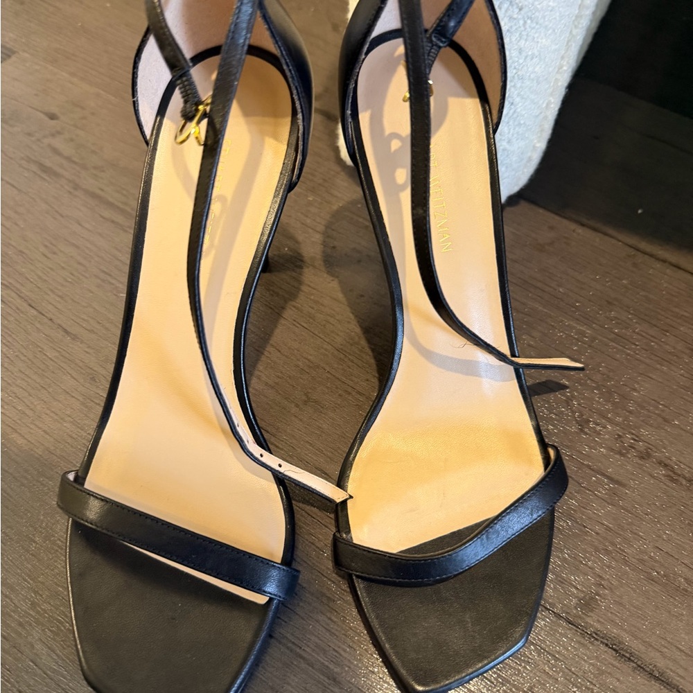 Stuart Weitzman Black Strappy Heels